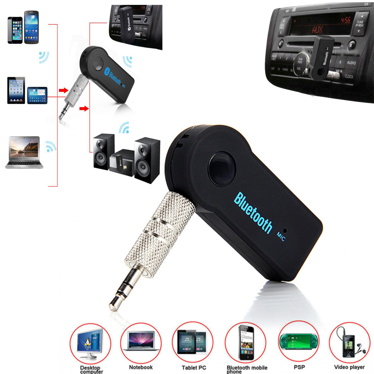 Adattatore Ricevitore Audio Universale FM per Auto da 3,5 mm Auto AUX SmartHitech Ricevitore Trasmettitore Bluetooth 4.2 